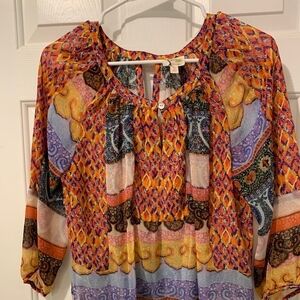 Anthropologie Fig and Flower Blouse Size SM